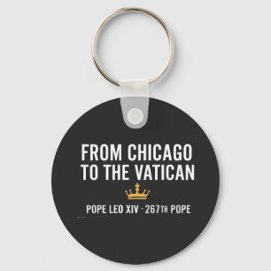 Van Chicago tot het Vaticaan Paus Leo 267e Sleutelhanger