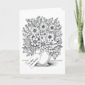 Van Child Happy Moederdag kleurboeket Kaart (Voorkant)