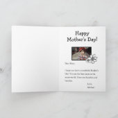 Van Child Happy Moederdag kleurboeket Kaart (Binnen)