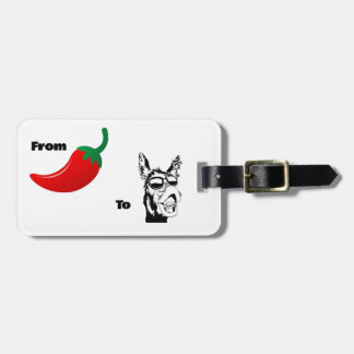 Van Chilis tot Aisle Donkey Joke label Bagagelabel