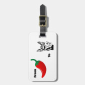 Van Chilis tot Aisle Donkey Joke label Bagagelabel (Voorkant verticaal)