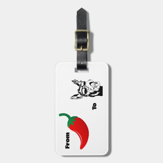 Van Chilis tot Aisle Donkey Joke label Bagagelabel (Voorkant verticaal)