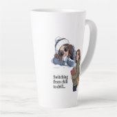 Van chillen naar drillen latte mok (Rechterhoek)