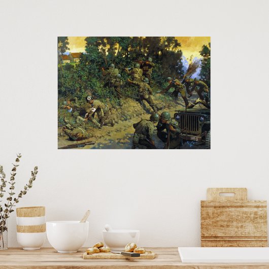 Van Cornrow naar Hedgerow door Keith Rocco Poster (Keuken)