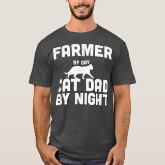 Van dag tot dag kat vader van nacht t-shirt