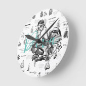  van damesbladen ronde klok (Hoek)