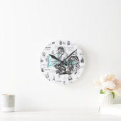  van damesbladen ronde klok (Huis)