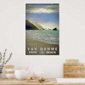 Van Damme State Beach Travel Poster 02 (Keuken)