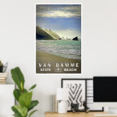 Van Damme State Beach Travel Poster 02 (Thuiskantoor)
