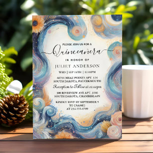 Van Dark Fun Star Prom Sterrennacht Sky Quinceaner Kaart