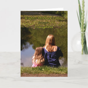 Van Daugher Moederdag bij de Lake Card Kaart