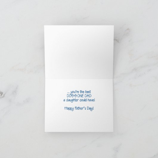 Van Daughter Vaderdag Best Doggo Dad Kaart (Binnen)