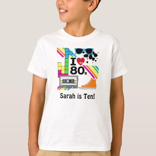 Van de 80s Gepersonaliseerd T-shirt (Voorkant)