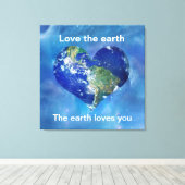 Van de aarde houden canvas afdruk (Insitu (Houten vloer))