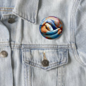 Van de Aarde houden Ronde Button 5,7 Cm (In situ)