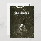 Van de aarde naar de maan kunst Ad Astra Briefkaart (Voorkant / Achterkant)