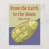 Van de Aarde tot de maan - Jules Verne Briefkaart (Voorkant)