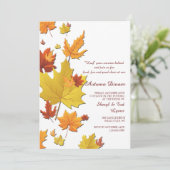 Van de achtergrond herfst Uitnodiging (Staand voorkant)