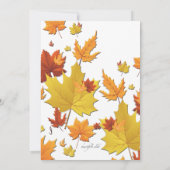 Van de achtergrond herfst Uitnodiging (Achterkant)