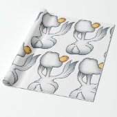 Van de achterkant los cadeaupapier (Uitgerold)