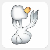 Van de achterkant los vierkante sticker (Voorkant)