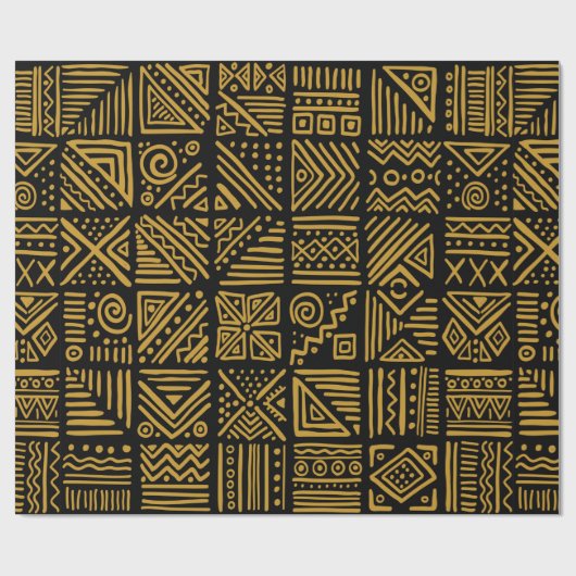  van de Afrikaanse confrontatie naadloos in etnisc Cadeaupapier (Vlak)