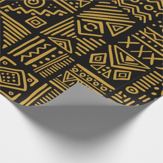  van de Afrikaanse confrontatie naadloos in etnisc Cadeaupapier (Hoek)