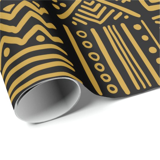  van de Afrikaanse confrontatie naadloos in etnisc Cadeaupapier (Rol Hoek)