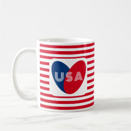 Van de Amerikaanse Patriottische Red White Blue Fu Koffiemok