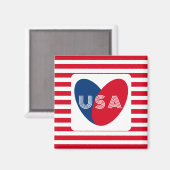 Van de Amerikaanse Patriottische Red White Blue Fu Magneet (Voorkant / Achterkant)