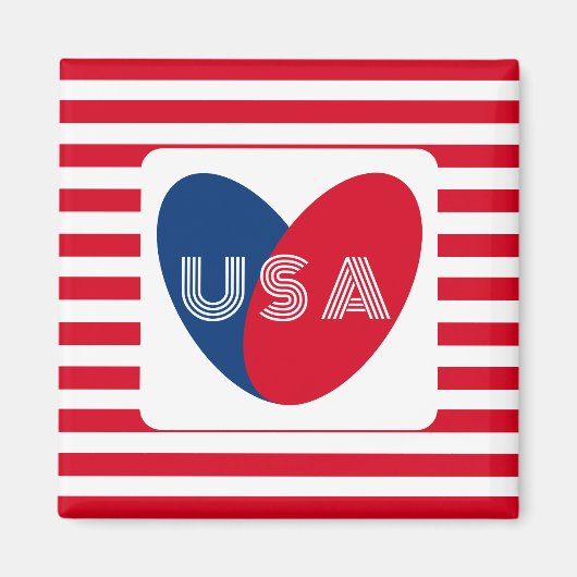 Van de Amerikaanse Patriottische Red White Blue Fu Magneet (Voorkant)