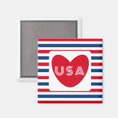 Van de Amerikaanse Patriottische Red White Blue Fu Magneet (Voorkant / Achterkant)