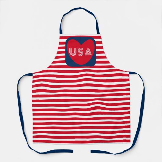 Van de Amerikaanse Patriottische Red White Blue Fu Schort (Voorkant)