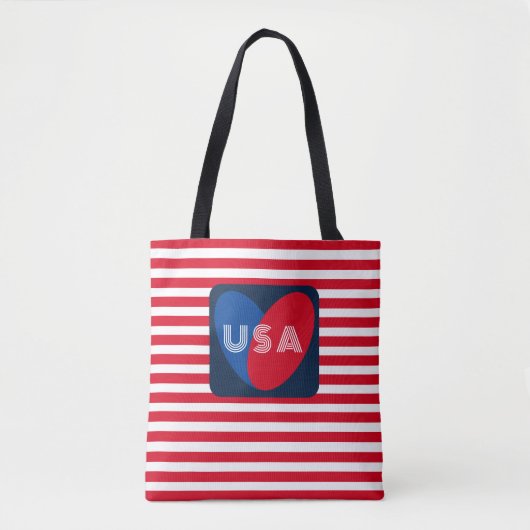 Van de Amerikaanse Patriottische Red White Blue Fu Tote Bag (Voorkant)