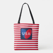 Van de Amerikaanse Patriottische Red White Blue Fu Tote Bag (Achterkant)