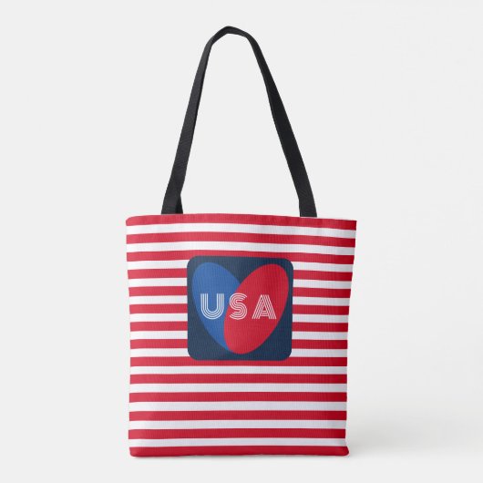 Van de Amerikaanse Patriottische Red White Blue Fu Tote Bag (Achterkant)