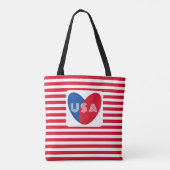Van de Amerikaanse Patriottische Red White Blue Fu Tote Bag (Achterkant)