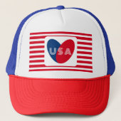 Van de Amerikaanse Patriottische Red White Blue Fu Trucker Pet (Voorkant)