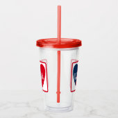Van de Amerikaanse Patriottische Red White Blue Si Acryl Drinkbeker (Rechts)