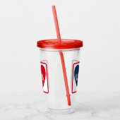 Van de Amerikaanse Patriottische Red White Blue Si Acryl Drinkbeker (Links)