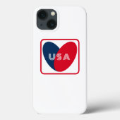 Van de Amerikaanse Patriottische Red White Blue Si Case-Mate iPhone Case (Achterkant)