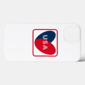 Van de Amerikaanse Patriottische Red White Blue Si Case-Mate iPhone Case (Achterkant (horizontaal))