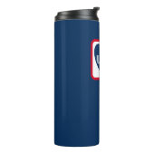 Van de Amerikaanse Patriottische Red White Blue Si Thermosbeker (Gedraaid links)