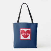 Van de Amerikaanse Patriottische Red White Blue Si Tote Bag (Achterkant)