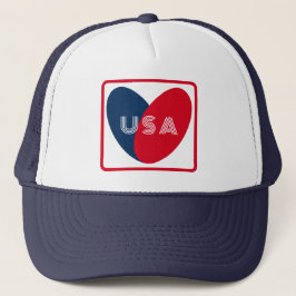 Van de Amerikaanse Patriottische Red White Blue Si Trucker Pet