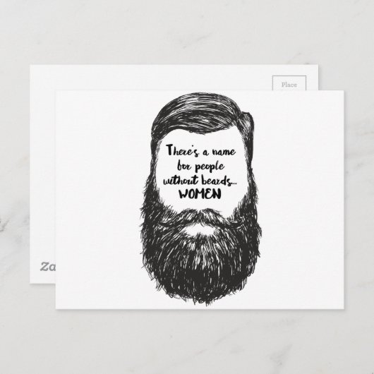 Van de baard houden briefkaart (Voorkant / Achterkant)