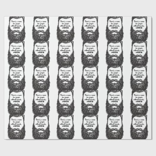 Van de baard houden cadeaupapier (Vlak)