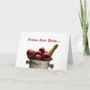 van de baas champagne cooler x-mas feestdagen kaart