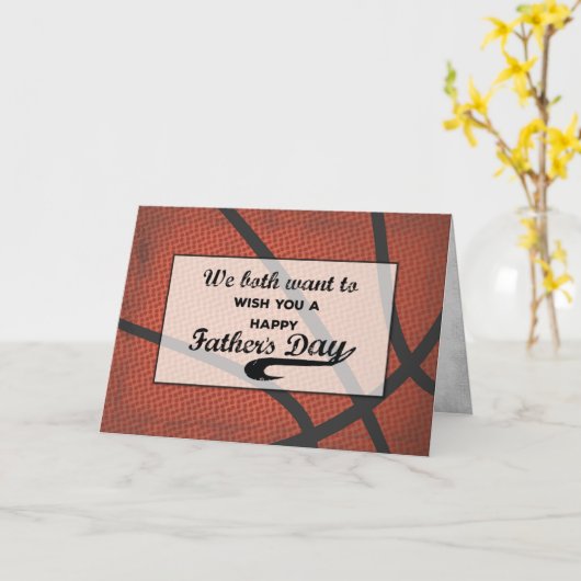 van de Basketball Kaart van beide vaders dag (Gele Bloem)