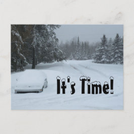 Van de Bedrijfs auto van de Sneeuw van de Opslag Briefkaart